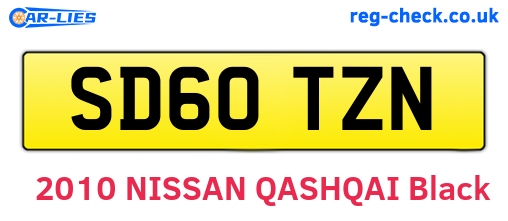SD60TZN are the vehicle registration plates.