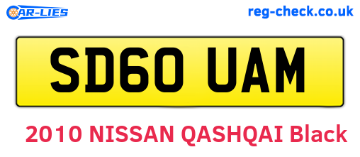 SD60UAM are the vehicle registration plates.