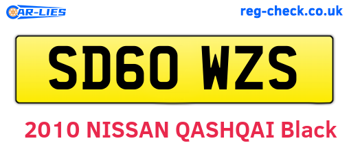 SD60WZS are the vehicle registration plates.