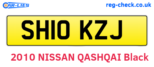 SH10KZJ are the vehicle registration plates.
