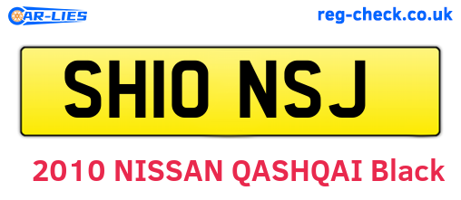 SH10NSJ are the vehicle registration plates.
