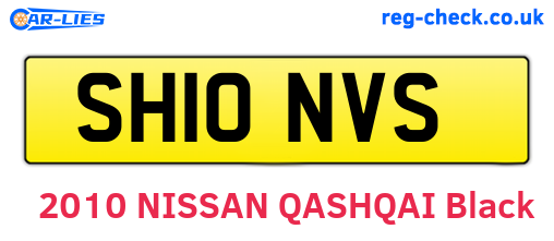 SH10NVS are the vehicle registration plates.
