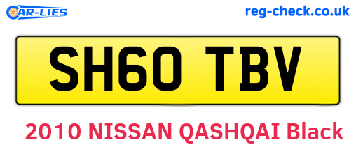 SH60TBV are the vehicle registration plates.