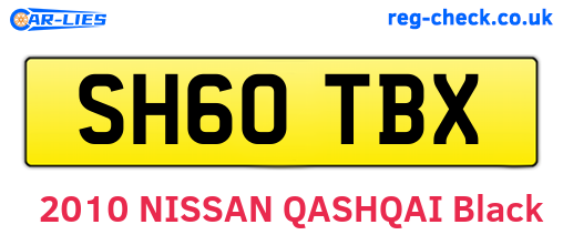 SH60TBX are the vehicle registration plates.