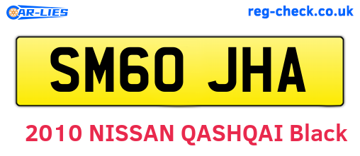 SM60JHA are the vehicle registration plates.