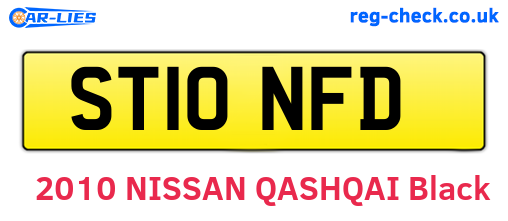 ST10NFD are the vehicle registration plates.