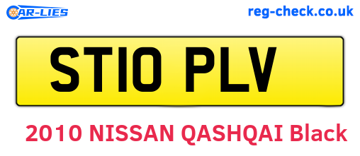 ST10PLV are the vehicle registration plates.