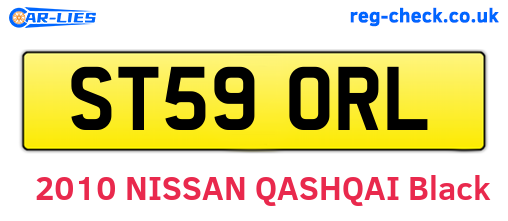 ST59ORL are the vehicle registration plates.