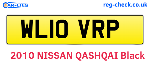 WL10VRP are the vehicle registration plates.