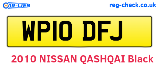 WP10DFJ are the vehicle registration plates.