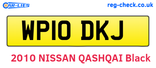 WP10DKJ are the vehicle registration plates.