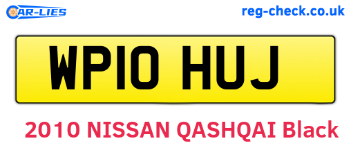 WP10HUJ are the vehicle registration plates.