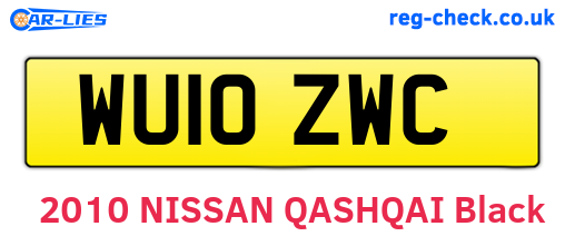 WU10ZWC are the vehicle registration plates.