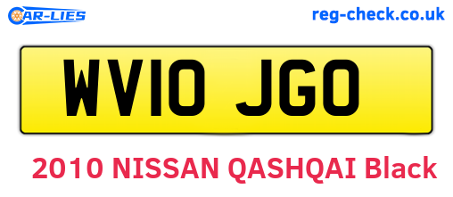WV10JGO are the vehicle registration plates.