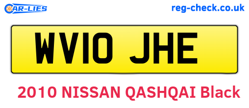 WV10JHE are the vehicle registration plates.