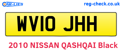 WV10JHH are the vehicle registration plates.