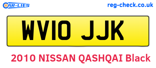 WV10JJK are the vehicle registration plates.