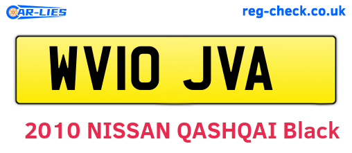 WV10JVA are the vehicle registration plates.