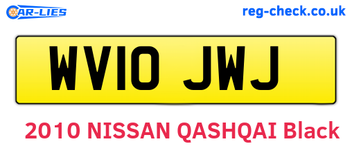 WV10JWJ are the vehicle registration plates.
