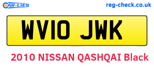 WV10JWK are the vehicle registration plates.