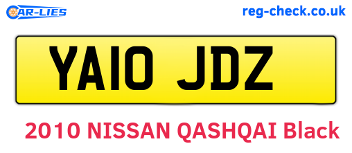 YA10JDZ are the vehicle registration plates.