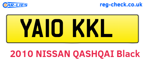 YA10KKL are the vehicle registration plates.