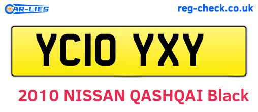 YC10YXY are the vehicle registration plates.
