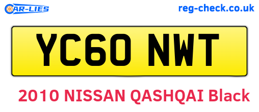 YC60NWT are the vehicle registration plates.