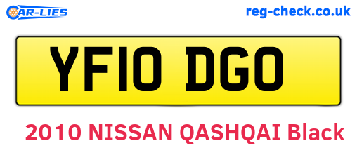 YF10DGO are the vehicle registration plates.