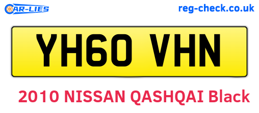 YH60VHN are the vehicle registration plates.