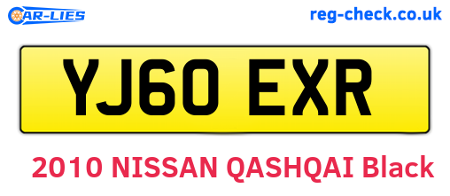 YJ60EXR are the vehicle registration plates.