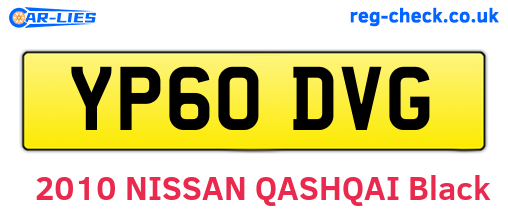 YP60DVG are the vehicle registration plates.