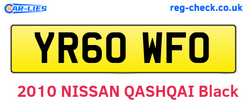 YR60WFO are the vehicle registration plates.