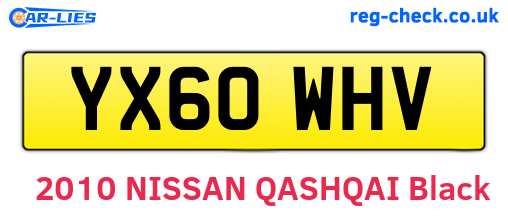 YX60WHV are the vehicle registration plates.