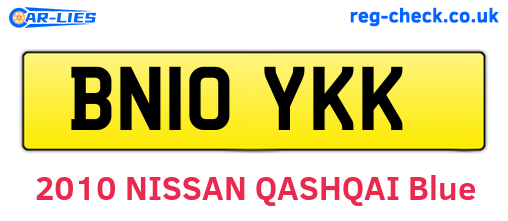 BN10YKK are the vehicle registration plates.