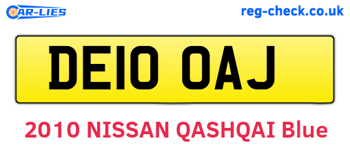 DE10OAJ are the vehicle registration plates.