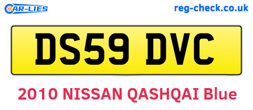 DS59DVC are the vehicle registration plates.