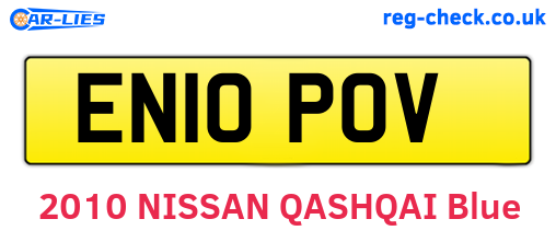 EN10POV are the vehicle registration plates.