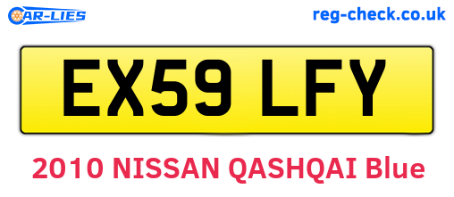 EX59LFY are the vehicle registration plates.