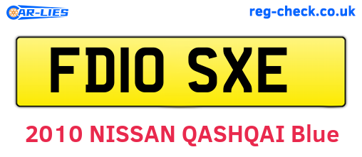 FD10SXE are the vehicle registration plates.