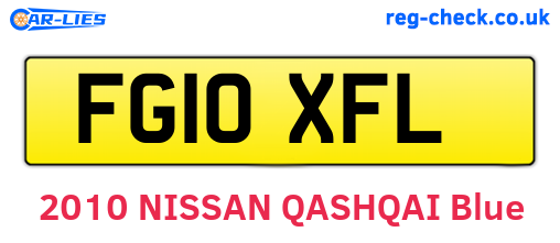 FG10XFL are the vehicle registration plates.