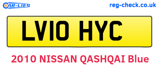 LV10HYC are the vehicle registration plates.