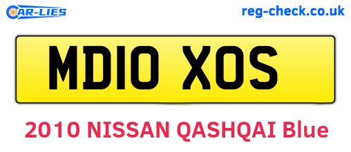 MD10XOS are the vehicle registration plates.