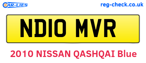 ND10MVR are the vehicle registration plates.