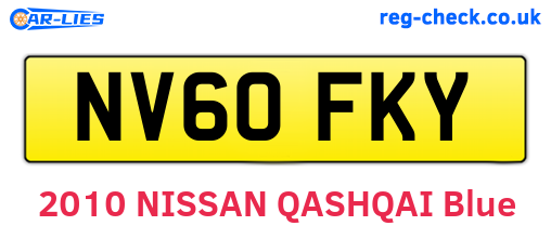 NV60FKY are the vehicle registration plates.