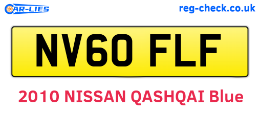 NV60FLF are the vehicle registration plates.