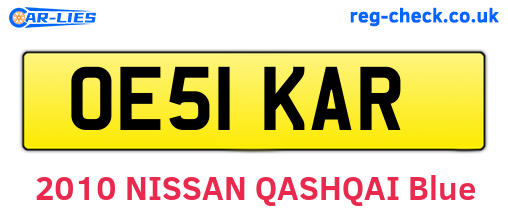 OE51KAR are the vehicle registration plates.