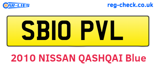 SB10PVL are the vehicle registration plates.