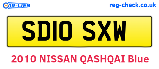 SD10SXW are the vehicle registration plates.