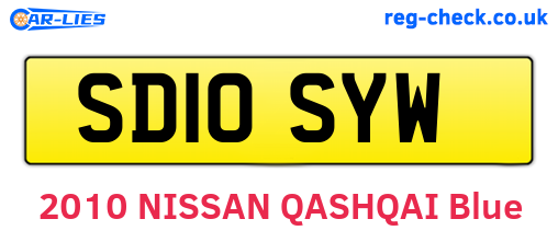 SD10SYW are the vehicle registration plates.